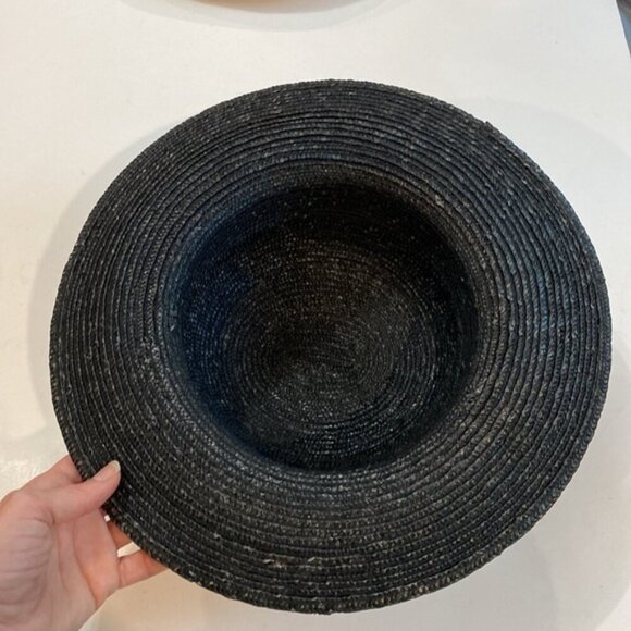 Festival Black Wide Brim Sun Hat - Picture 10 of 13